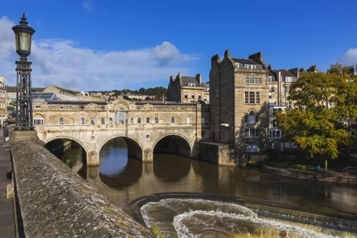 Framed Print : England, Somerset, Bath, Pultney Bridge and River Avon