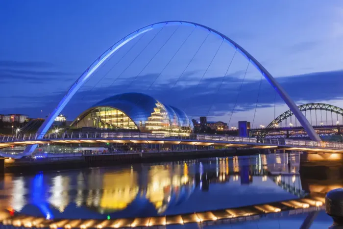 Framed Print : England, Tyne and Wear, Gateshead, Newcastle, Gateshead Millenium Bridge and Newcastle Framed Print : England, Tyne and Wear, Gateshead, Newcastle, Gateshead Millenium Bridge and Newcastle