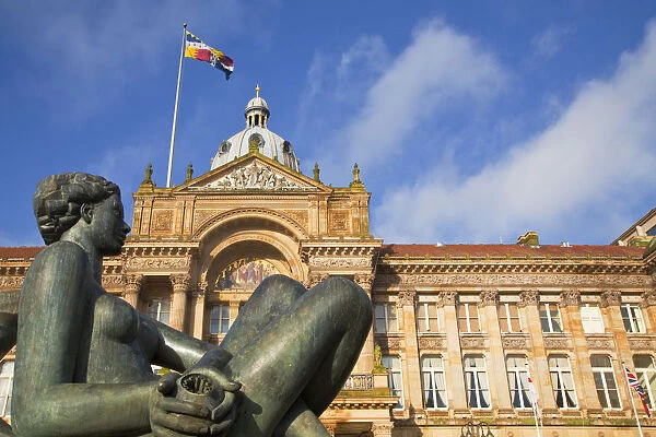 England, West Midlands, Birmingham, Victoria Square, Council House and Statue known