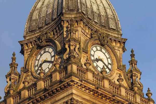 England, Yorkshire, Leeds, Leeds Town Hall, The Town Hall Clock