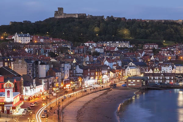 England, Yorkshire, Scarborough, Town Skyline and Castle