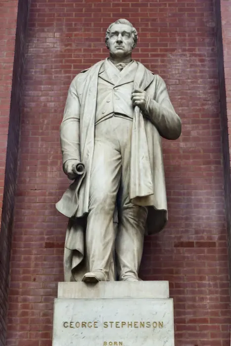 Framed Print : England, Yorkshire, York, The National Railway Museum, Statue of George Stephenson Framed Print : England, Yorkshire, York, The National Railway Museum, Statue of George Stephenson