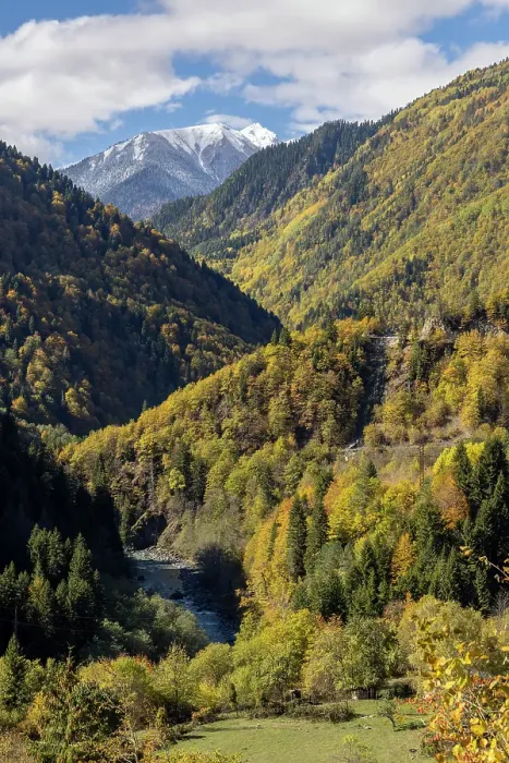 Framed Print : Enguri river valley in the autumn, Mestia, Upper Svaneti (Zemo Svaneti), Georgia Framed Print : Enguri river valley in the autumn, Mestia, Upper Svaneti (Zemo Svaneti), Georgia
