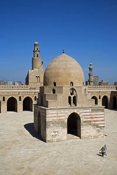 The enormous courtyard of the Ibn Tulun Mosque