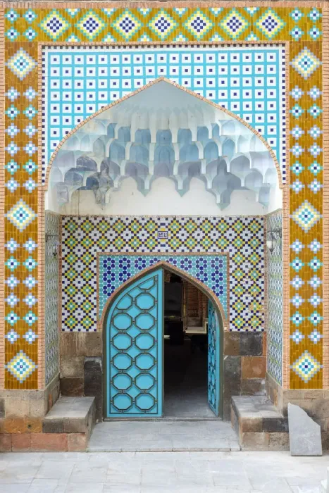 Framed Print : Entrance to the Blue Mosque, an 18th-century Shia mosque in Yerevan, Armenia