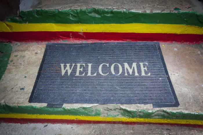 Framed Print : Entrance to Bob Marleys old dwelling, Mount Zion, Bob Marley Mausoleum, 9 Mile, St Framed Print : Entrance to Bob Marleys old dwelling, Mount Zion, Bob Marley Mausoleum, 9 Mile, St