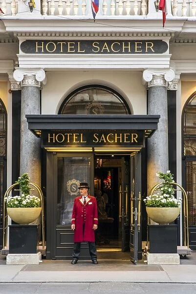 Entrance at Hotel Sacher, Vienna, Austria