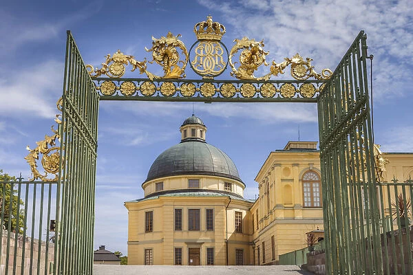 Entrance to the park of Drottningholm Palace near Stockholm, Sweden