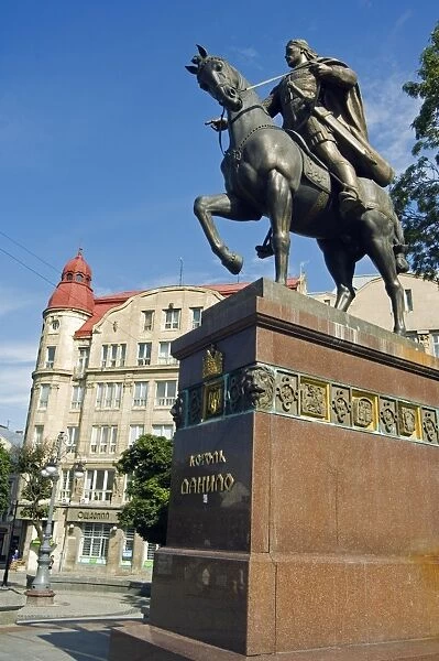 Equestrian Statue. Ukraine Lviv Old Town Unesco World Heritage Equestrian Statue