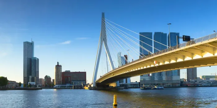 Framed Print : Erasmus Bridge (Erasmusbrug) and skyline, Rotterdam, Zuid Holland, Netherlands Framed Print : Erasmus Bridge (Erasmusbrug) and skyline, Rotterdam, Zuid Holland, Netherlands