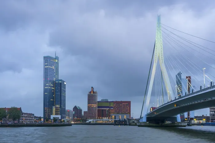 Framed Print : Erasmusbridge at Rotterdam, South Holland, The Netherlands Framed Print : Erasmusbridge at Rotterdam, South Holland, The Netherlands