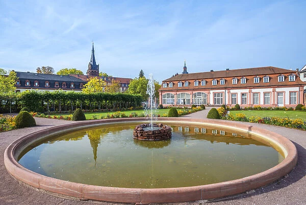 Erbach palace, pleasure garden, Erbach, Odenwald, Hesse, Germany