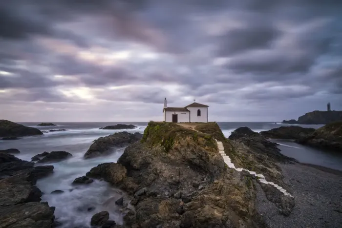 Framed Print : Ermita da Vire do Porto, Valdovino, La Coruna, Galicia, Spain