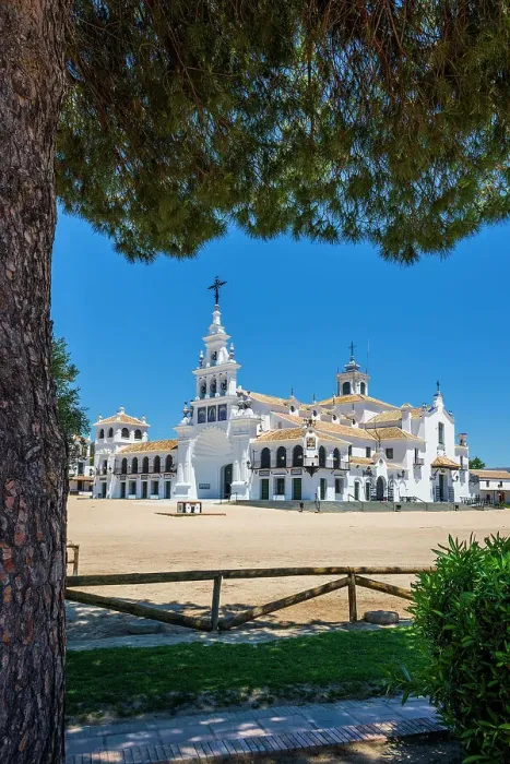 Framed Print : Ermita de la Virgen del Rocio, El Rocio, Huelva, Andalusia, Spain