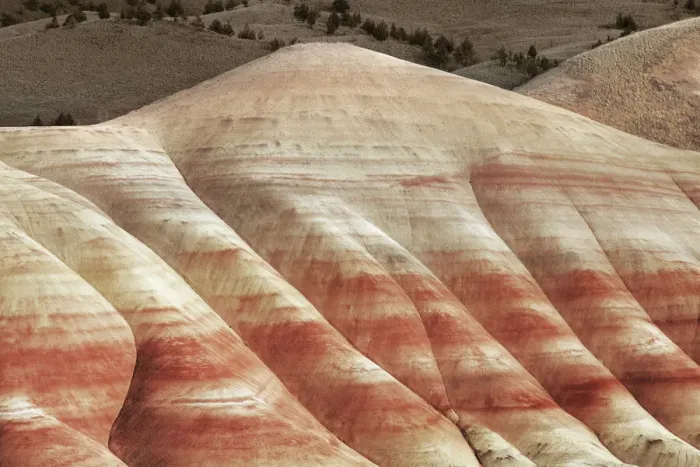 Framed Print : Erosion landscape in Painted Hills - USA, Oregon, Wheeler Framed Print : Erosion landscape in Painted Hills - USA, Oregon, Wheeler