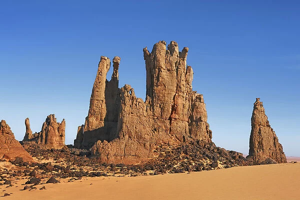 Erosion landscape in Tassili du Hoggar - Algeria, Tassili Hoggar, Tahaggart - Sahara