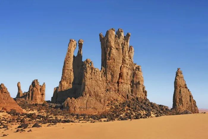 Framed Print : Erosion landscape in Tassili du Hoggar - Algeria, Tassili Hoggar, Tahaggart - Sahara Framed Print : Erosion landscape in Tassili du Hoggar - Algeria, Tassili Hoggar, Tahaggart - Sahara