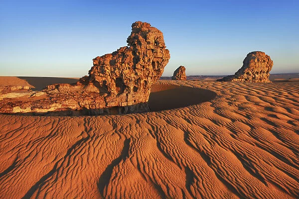 Erosion landscape in Tassili du Hoggar - Algeria, Tassili Hoggar, Tagrera - Sahara