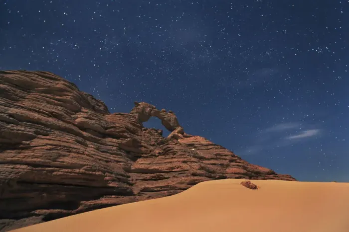 Framed Print : Erosion landscape in Tassili du Hoggar at night - Algeria, Tassili Hoggar Framed Print : Erosion landscape in Tassili du Hoggar at night - Algeria, Tassili Hoggar