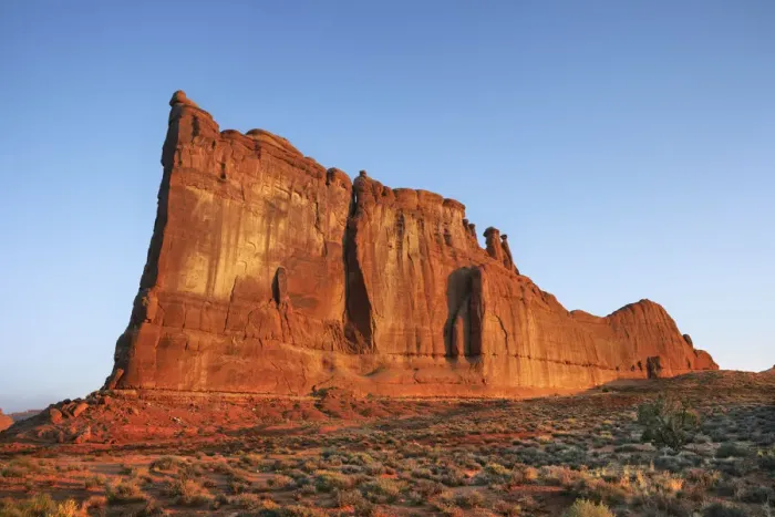 Framed Print : Erosion landscape at Tower of Babel - USA, Utah, Grand, Arches National Park