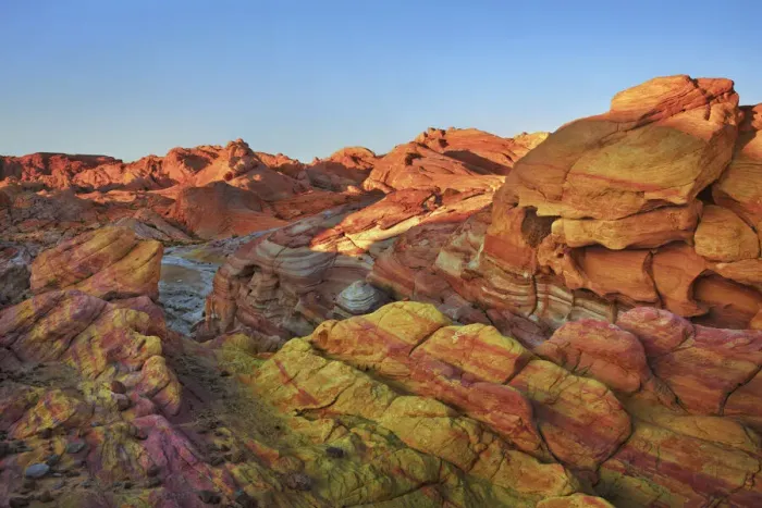 Framed Print : Erosion landscape in Valley of Fire - USA, Nevada, Clark, Valley Of Fire Framed Print : Erosion landscape in Valley of Fire - USA, Nevada, Clark, Valley Of Fire