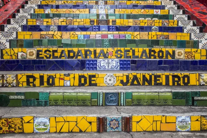 Framed Print : Escadaria Selaron, Lapa / Santa Teresa district, Rio de Janeiro, Brazil Framed Print : Escadaria Selaron, Lapa / Santa Teresa district, Rio de Janeiro, Brazil