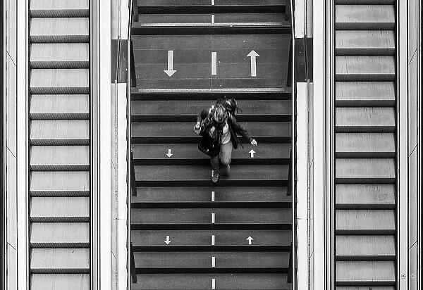 Escalator in the Hauptbahnhof (Central Station), Berlin, Germany