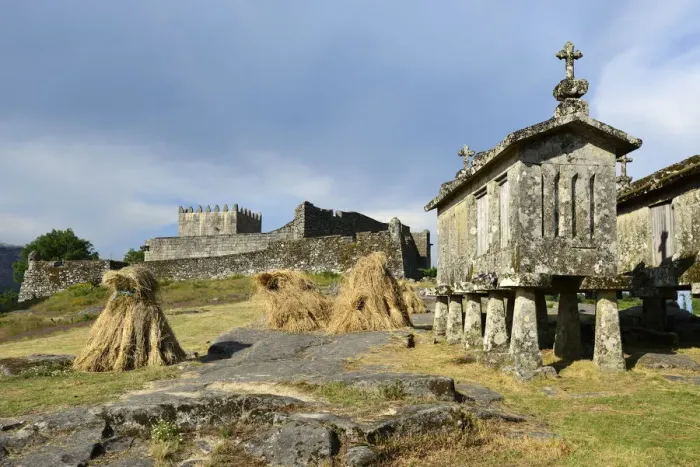 Framed Print : Espigueiros, the old and traditional stone granaries of Lindoso