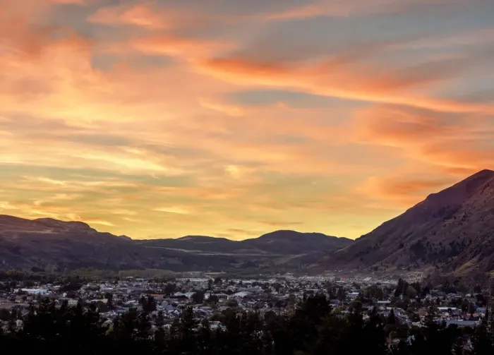 Framed Print : Esquel at sunrise, elevated view, Chubut Province, Patagonia, Argentina Framed Print : Esquel at sunrise, elevated view, Chubut Province, Patagonia, Argentina