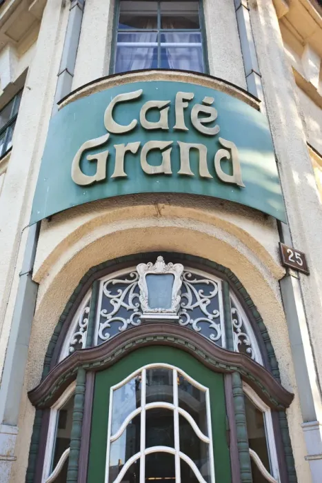 Framed Print : Estonia, Southwestern Estonia, Parnu, Art-nouveau-Jugendstil style, Grand Cafe building