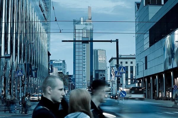 Estonia, Tallinn, New Town, high rise buildings on Laikma Street