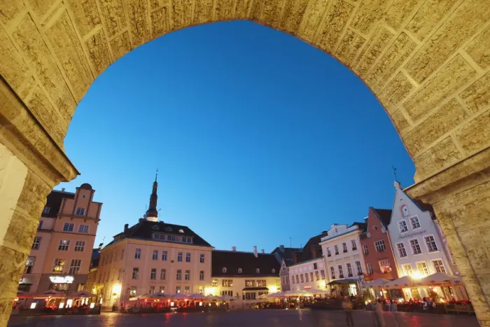 Framed Print : Estonia, Tallinn, Town Hall Square (Raekoja Plats) Framed Print : Estonia, Tallinn, Town Hall Square (Raekoja Plats)