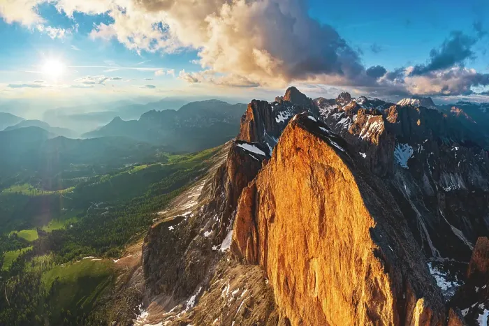 Framed Print : Ethereal lights of sunset over Roda Di Vael and Catinaccio Rosengarten mountain range, Val di Fassa, South Tyrol, Dolomites, Italy Framed Print : Ethereal lights of sunset over Roda Di Vael and Catinaccio Rosengarten mountain range, Val di Fassa, South Tyrol, Dolomites, Italy