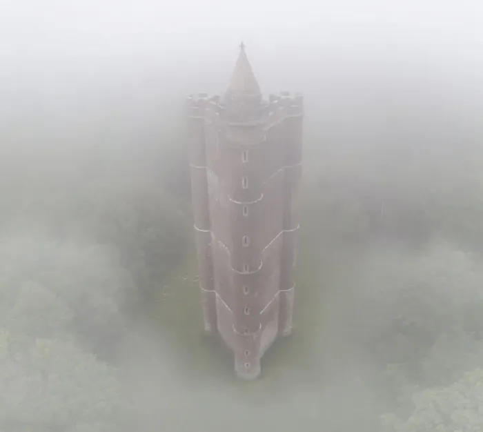 Framed Print : Ethereal mist surrounding King Alfreds Tower, Bruton, Somerset, England Framed Print : Ethereal mist surrounding King Alfreds Tower, Bruton, Somerset, England