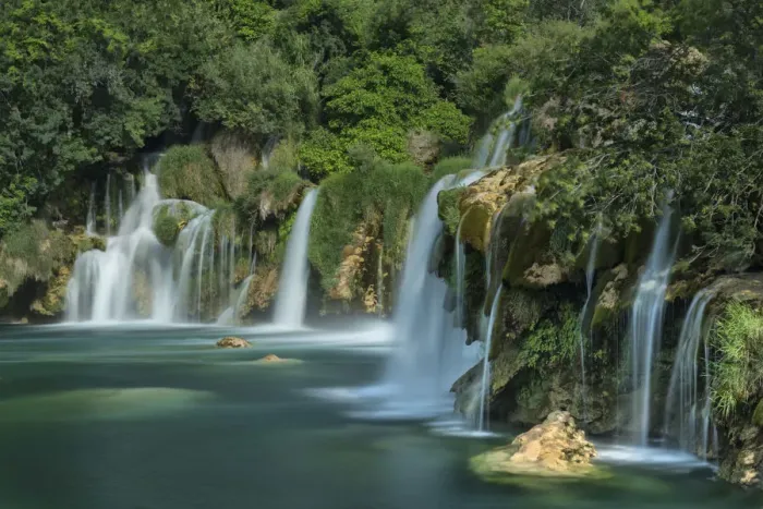 Framed Print : Europe, Balkan, Croatia, Krka National Park, Skradinski Buk waterfall Framed Print : Europe, Balkan, Croatia, Krka National Park, Skradinski Buk waterfall