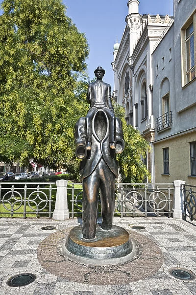Europe, Czech Republic, Central Bohemia Region, Prague. Franz Kafka statue