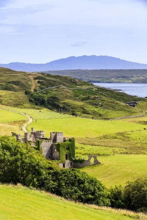 Framed Print : Europe, Dublin, Ireland, Clifden castle along the scenic Sky road in Connemara Framed Print : Europe, Dublin, Ireland, Clifden castle along the scenic Sky road in Connemara