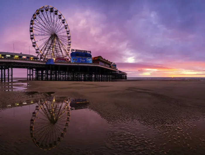 Framed Print : Europe, England, Lancashire, Blackpool, Blackpool Central Pier Framed Print : Europe, England, Lancashire, Blackpool, Blackpool Central Pier