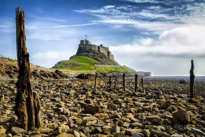 Framed Print : Europe, England, Northumberland, Holy Island, Lindisfarne Castle