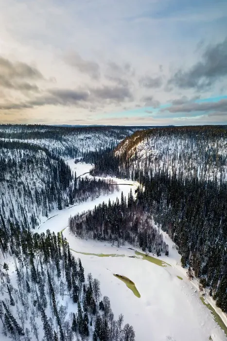 Framed Print : Europe, Finland, elevated viewpoint at Oulanka National Park Framed Print : Europe, Finland, elevated viewpoint at Oulanka National Park