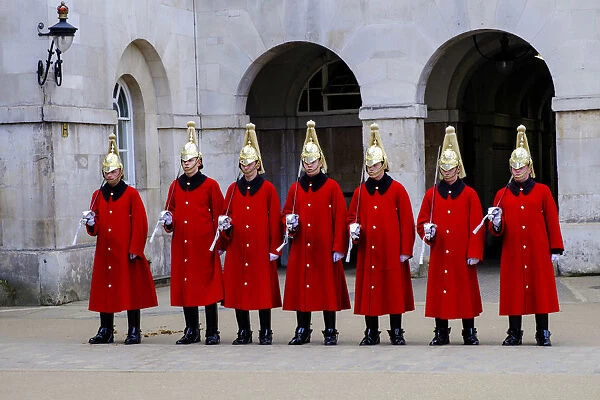 Europe, Great Britain, England, London, Lifeguards at the changing of the guard at