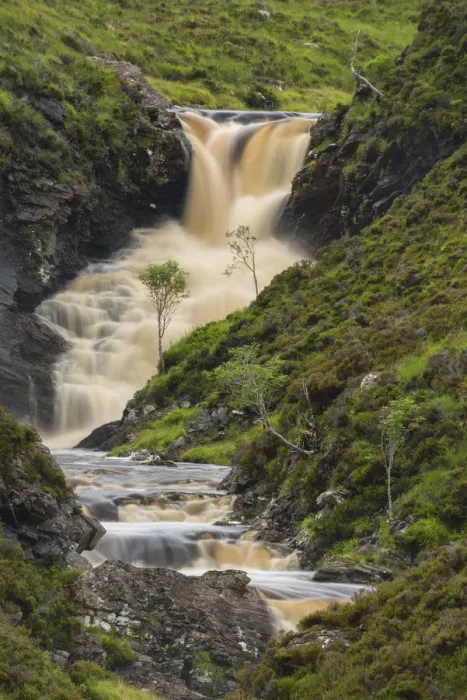 Framed Print : Europe, Great Britain, United Kingdom, Scotland, Lochinver, Dundonnell, waterfall Framed Print : Europe, Great Britain, United Kingdom, Scotland, Lochinver, Dundonnell, waterfall