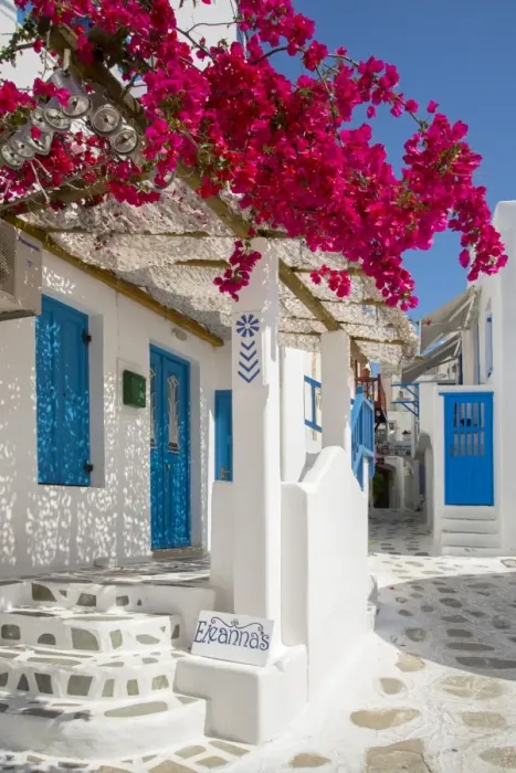 Framed Print : Europe, Greece, Cyklades, Mykonos, part of the Cyclades island group in the Aegean Sea