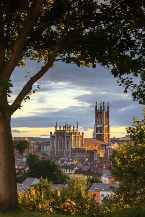 Framed Print : Europe, Ireland, Cathedral of St. Mary and Ann in Cork at sunset