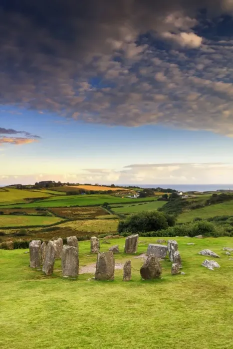 Framed Print : Europe, Ireland, Cork county, Drombeg stone circle at sunset Framed Print : Europe, Ireland, Cork county, Drombeg stone circle at sunset