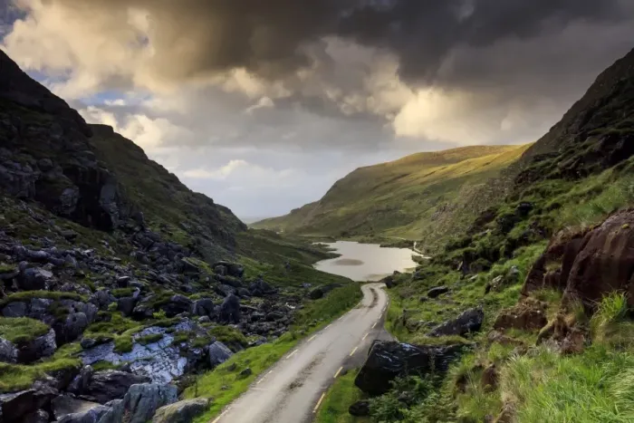 Framed Print : Europe, Ireland, ring of Kerry, Gap of Dunloe at sunset