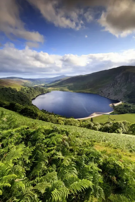 Framed Print : Europe, Ireland, Wicklow, blue lake near Sallys Gap at sunset Framed Print : Europe, Ireland, Wicklow, blue lake near Sallys Gap at sunset