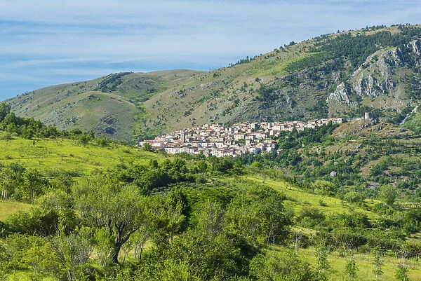 europe, Italy, the Abruzzi. The little town of Ortona dei Marsi near to the National Park
