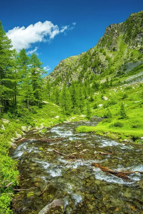 Framed Print : Europe, Italy, Aosta Valley. A mountain stream near the lake Arpy Framed Print : Europe, Italy, Aosta Valley. A mountain stream near the lake Arpy