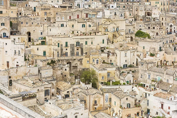 europe, Italy, Basilicata. Matera, a detail of the historical center